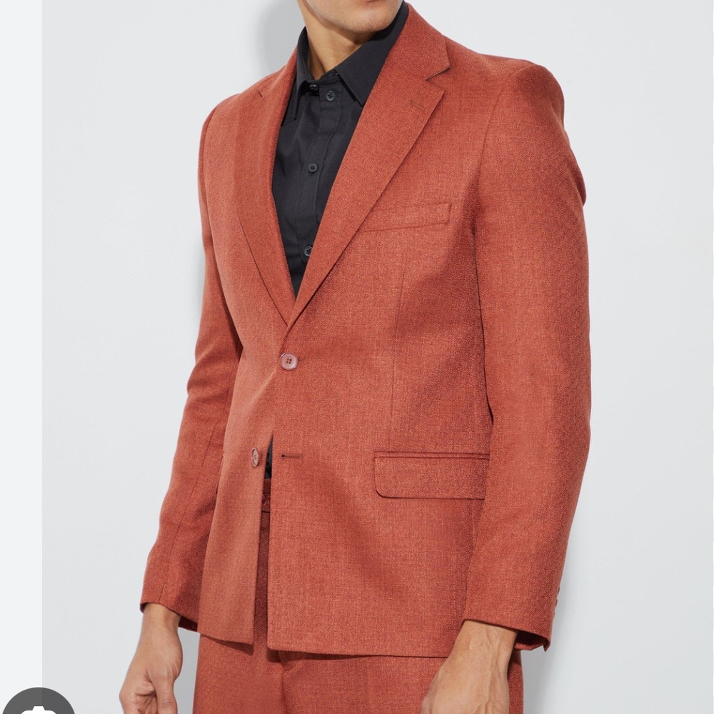 Boohoo Man Relaxed Marl Texture Blazer Jacket US 38